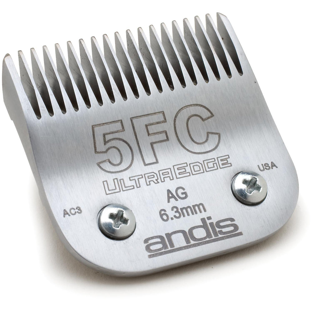 Andis 64122 UltraEdge 5FC blade close-up for precise, snag-free pet grooming.