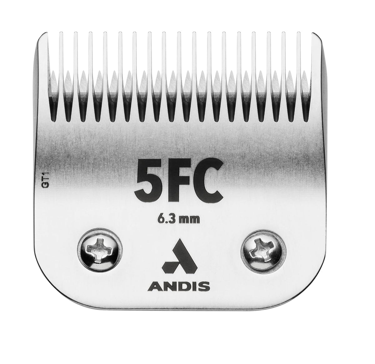 Andis 72630 Ultra Edge close-up blade showing durable stainless steel for precise trims.