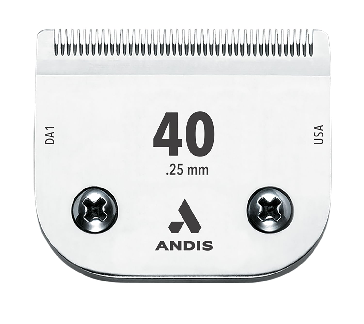 Andis Ceramic Edge blade closeup highlighting durable, heat-resistant construction for pets.