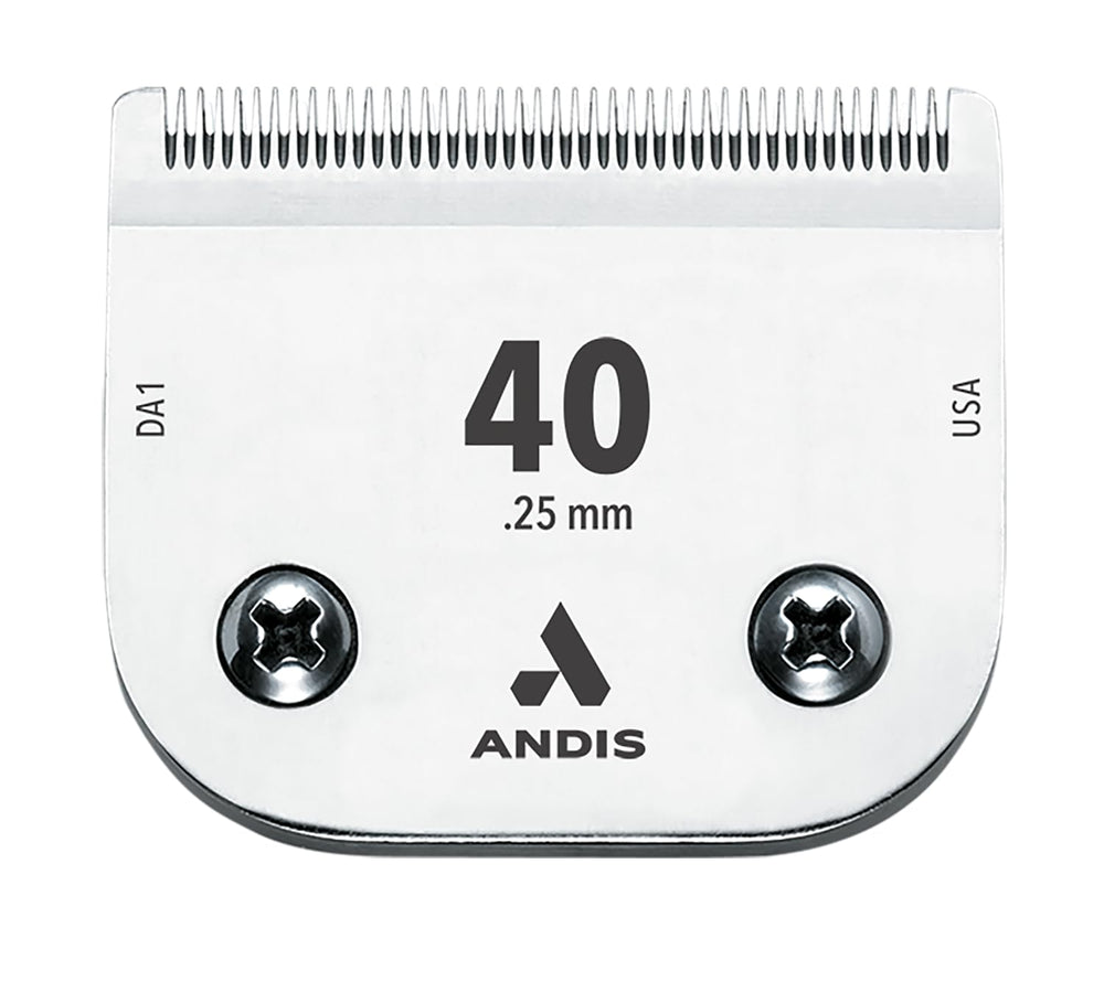 Andis Ceramic Edge blade closeup highlighting durable, heat-resistant construction for pets.