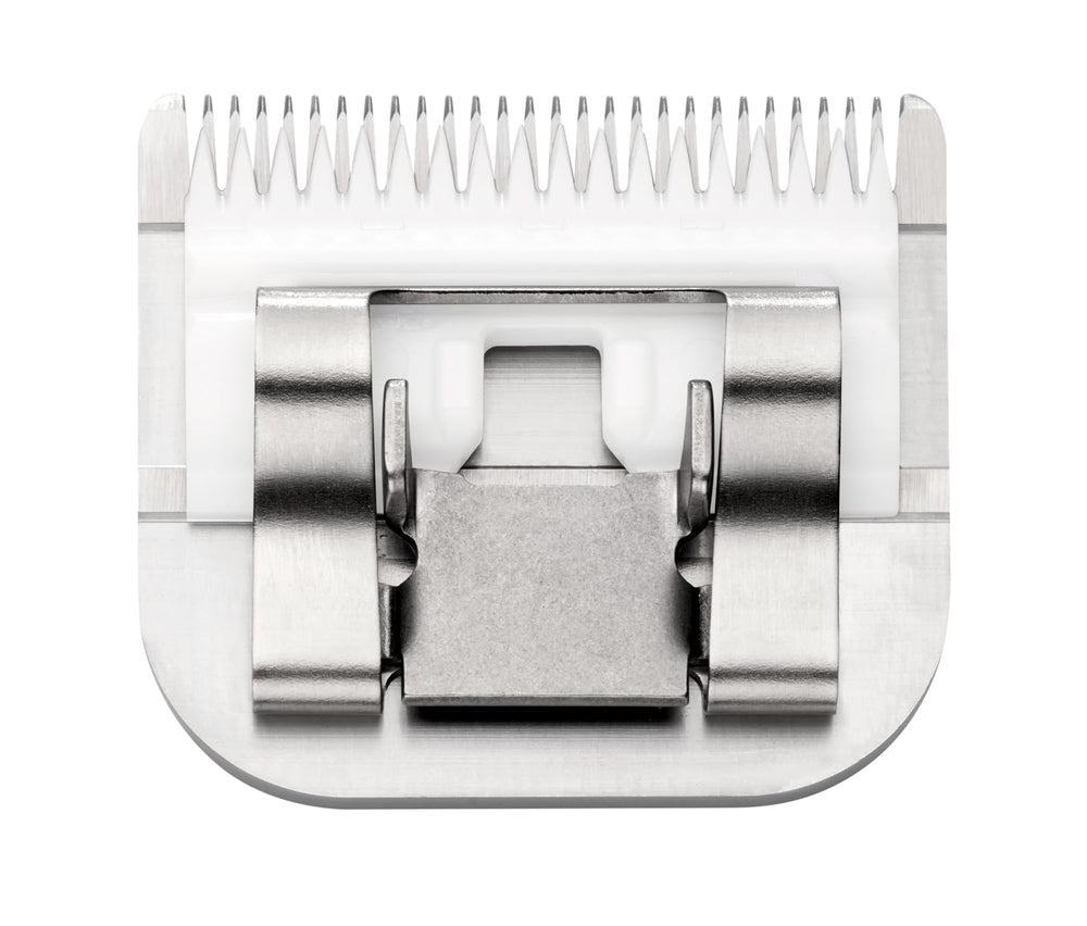 Andis Ceramic Edge blade compatibility image, fits AG/AGC/BDC clippers for cooler, longer grooming sessions.