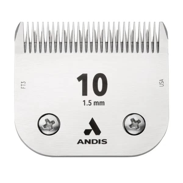 Andis UltraEdge blade closeup highlighting razor-sharp edge for precise pet grooming