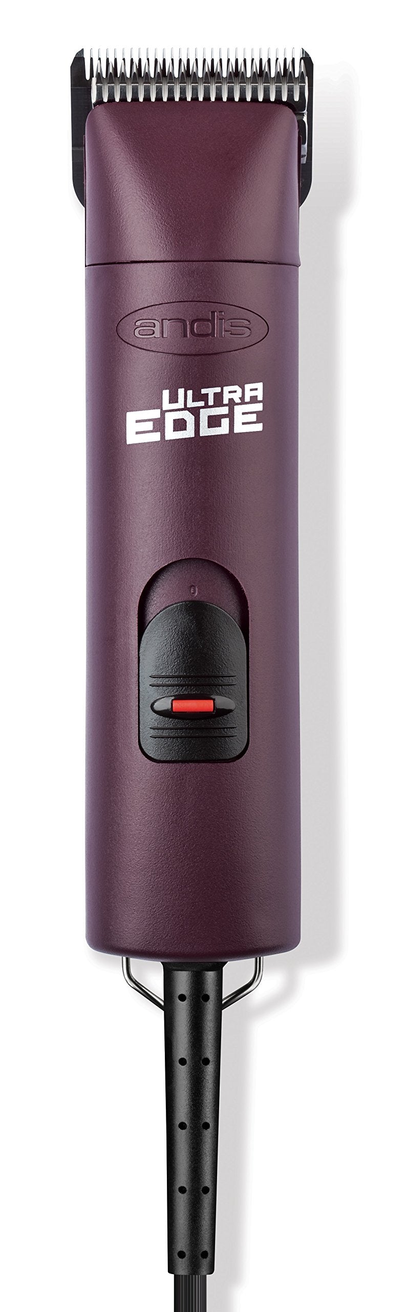 Andis UltraEdge front view clipper, ergonomic for efficient grooming sessions.