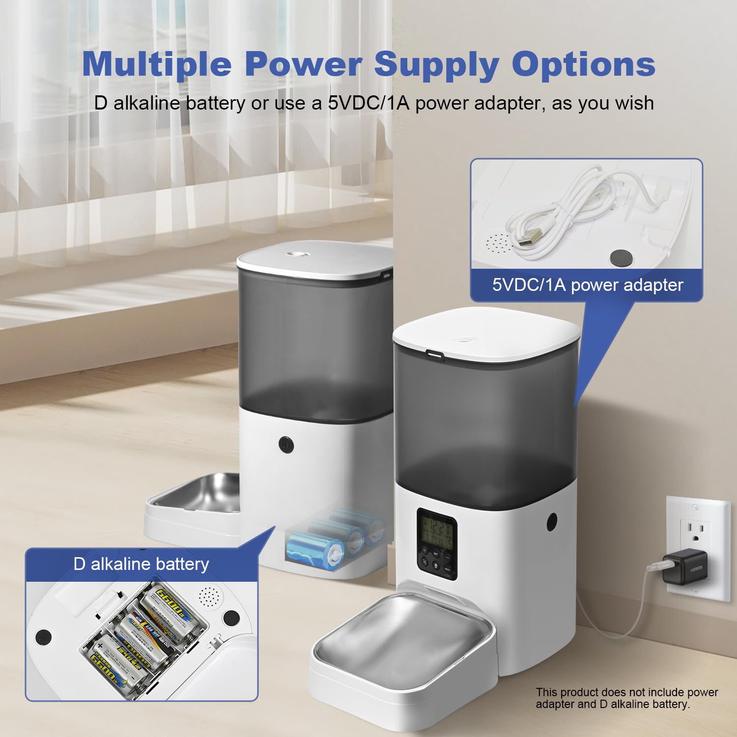 ANDOLL HOME power options with adapter and battery backup for reliability