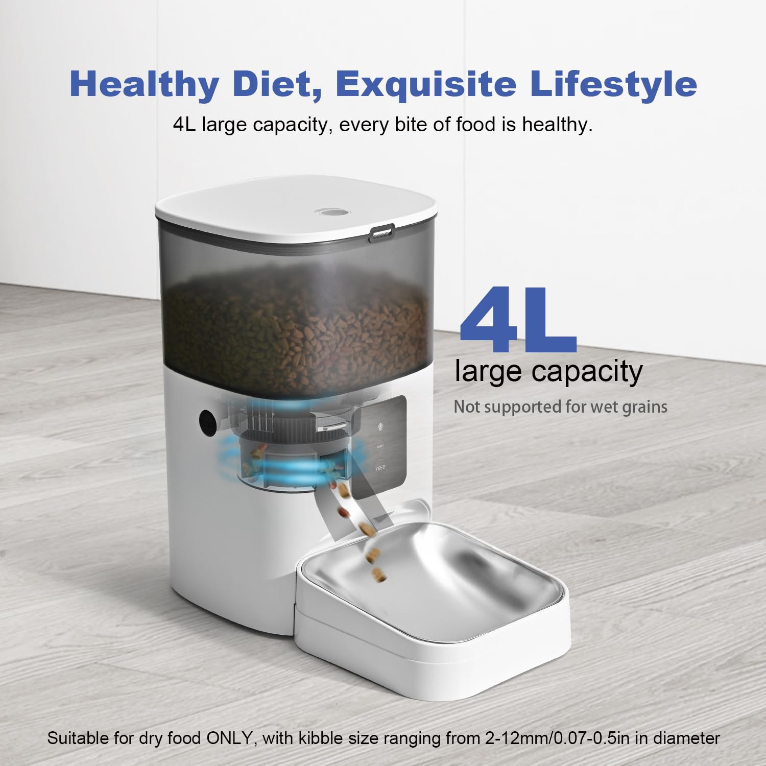 Andoll Home tilted feeding bowl at 8 degrees for comfortable eating.
