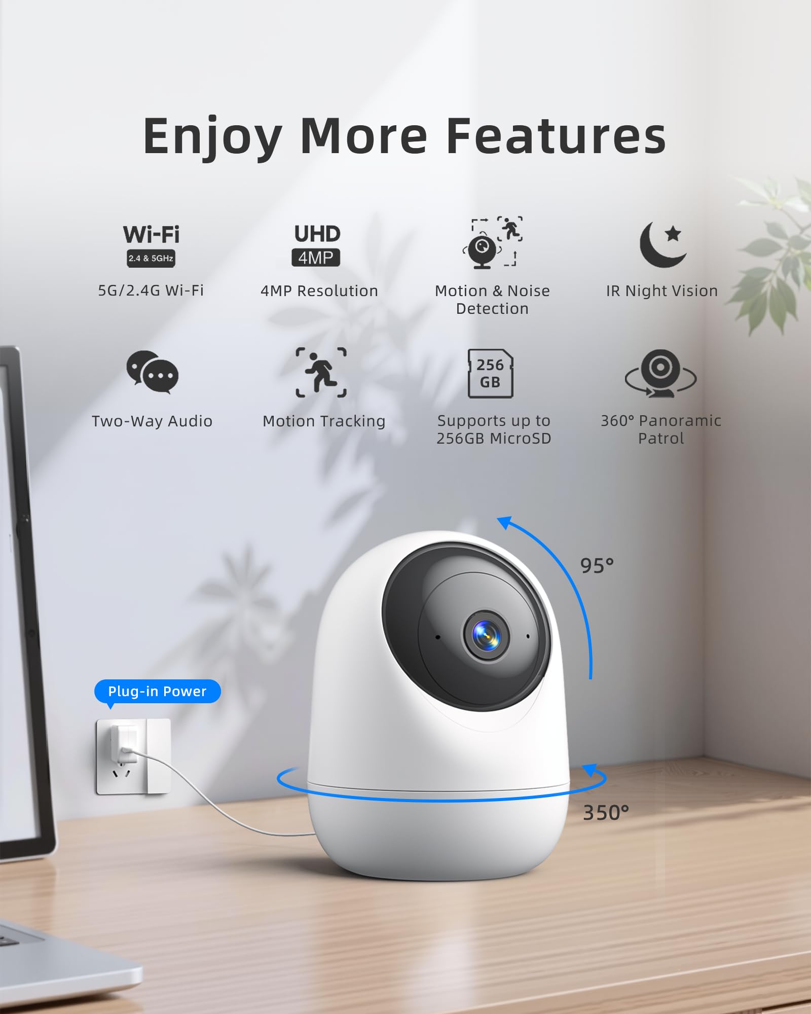 Andyssey Indoor Camera night vision delivers clear footage in low light