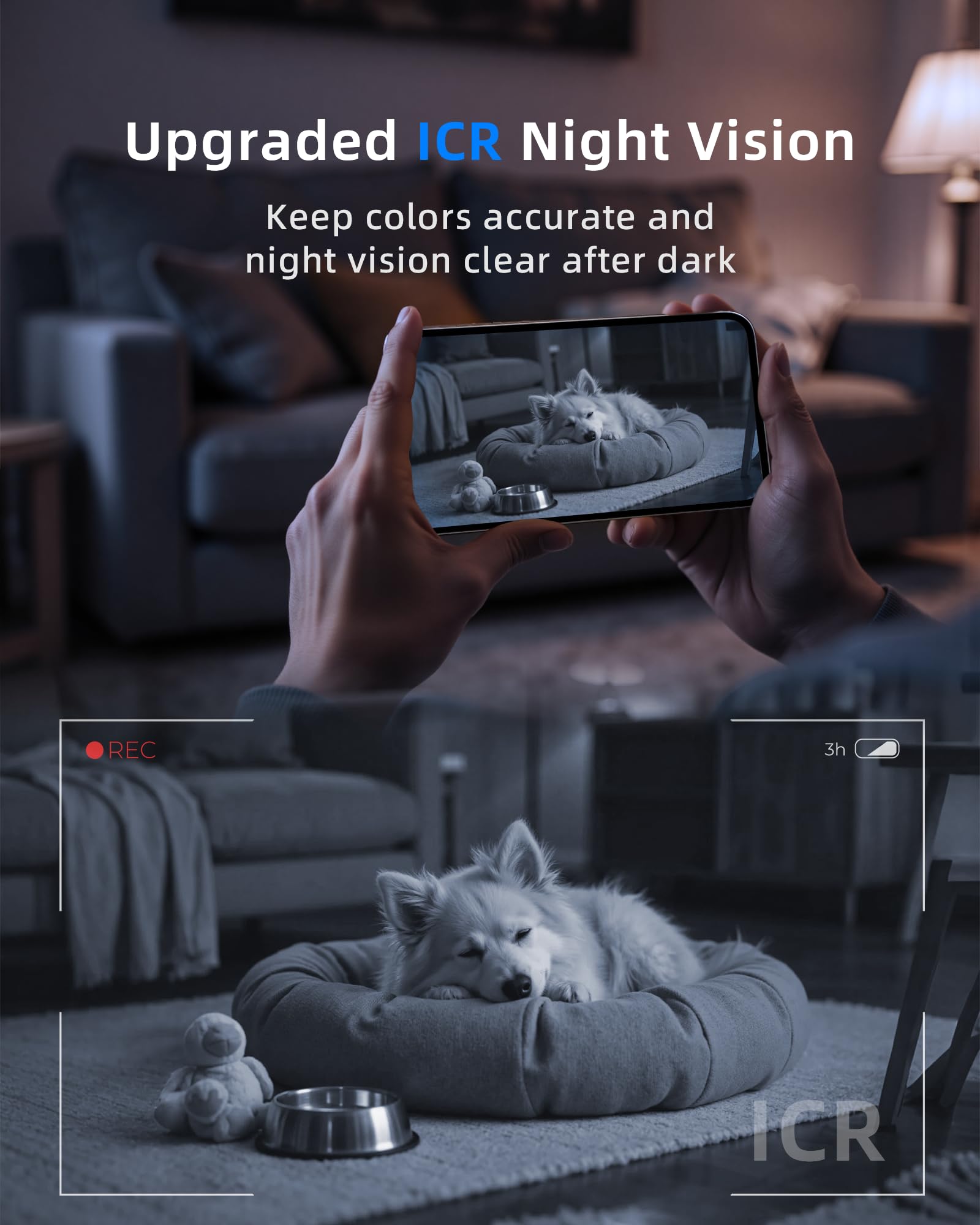Andyssey Indoor Camera storage options include cloud and SD up to 256GB