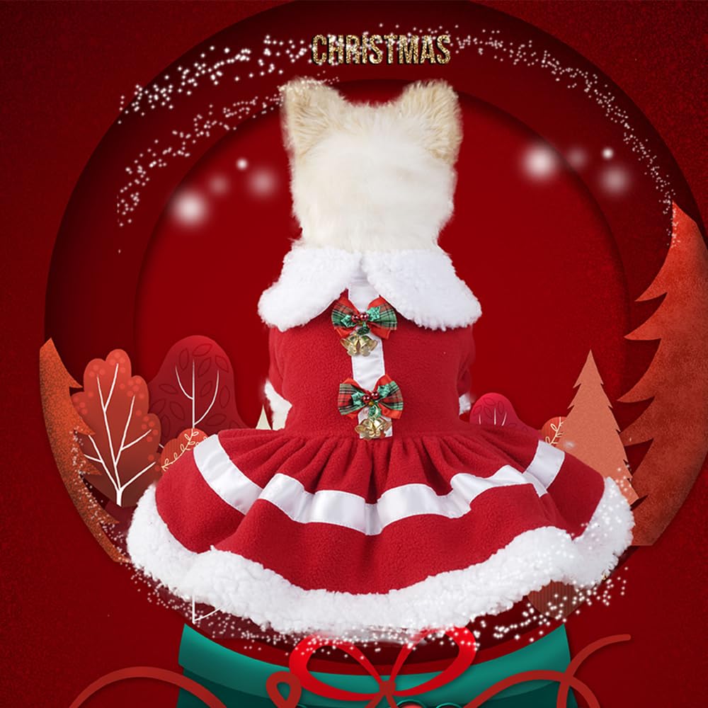 Anelekor festival outfit with jingle bells helps locate your pet during holidays.