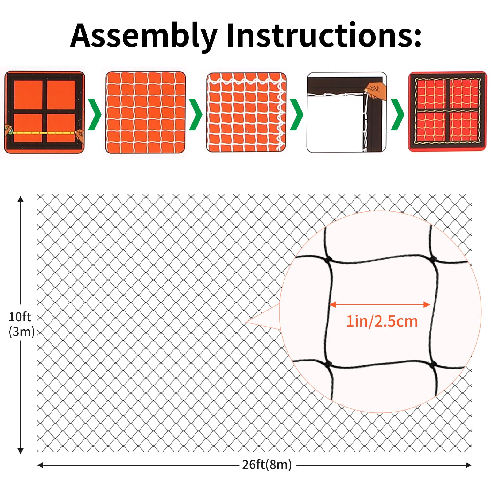 AnExer cat balcony net easy-installation guide demonstrates quick DIY setup.