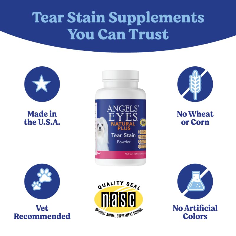 ANGELS' EYES Eyebright and Olive Leaf ingredients highlighted for eye health.