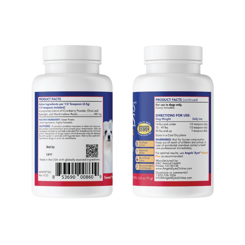 NASC-certified Angels' Eyes powder packaging ready for daily use