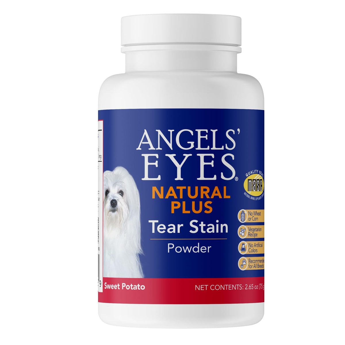 Angels' Eyes Natural Plus bottle pour for easy dosing and potential stain reduction