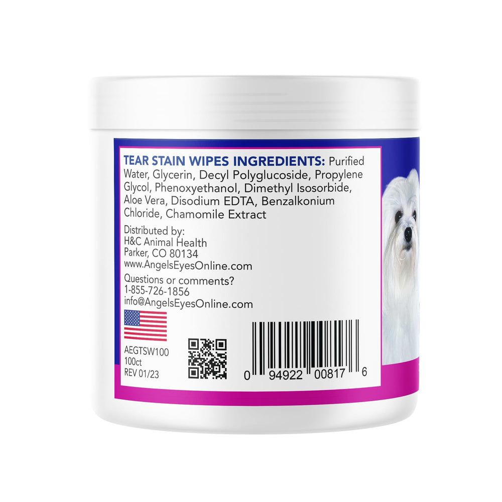 ANGELS' EYES no rinse formula wipes for easy tear care