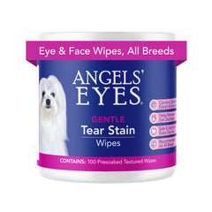 ANGELS' EYES Gentle Tear Stain Wipes packaging for easy daily eye care on the go