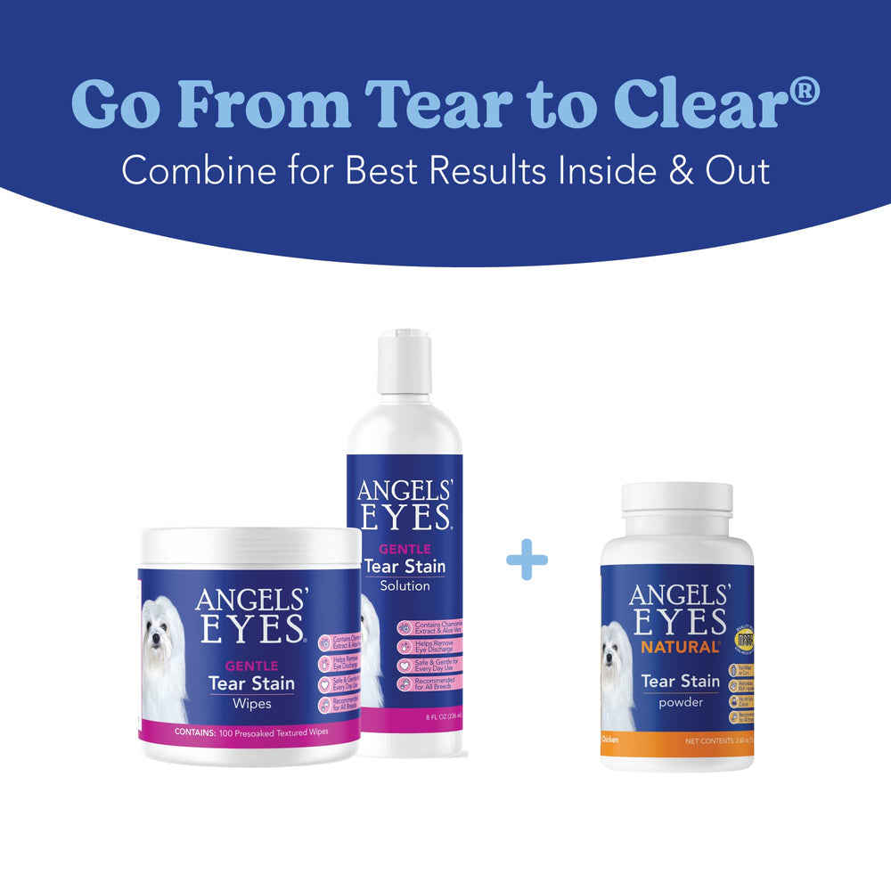 Scoop included with ANGELS' EYES tear stain powder for easy daily dosing