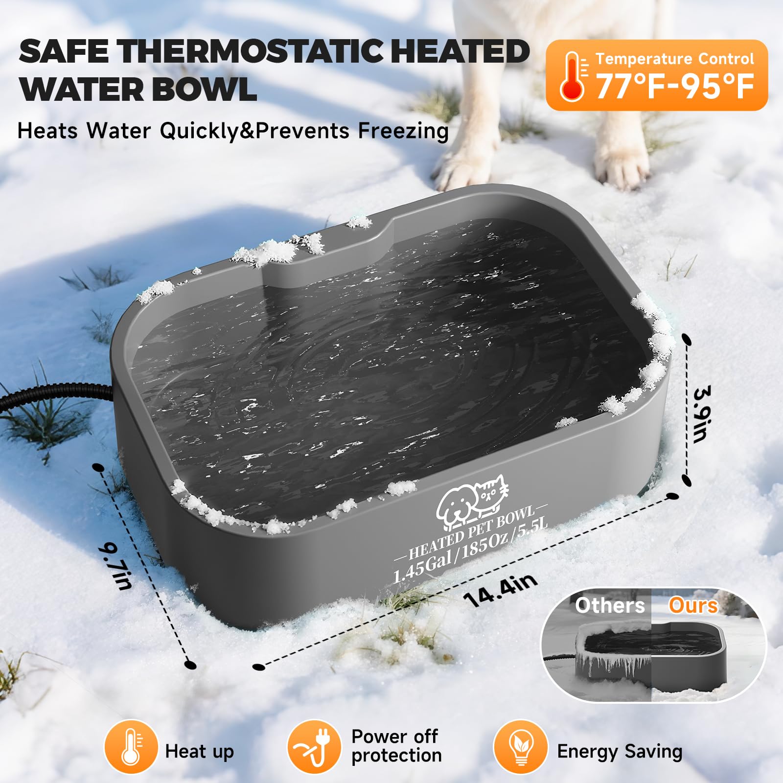 Angelspet thermostat heating function demonstrates consistent warmth for drinkable water