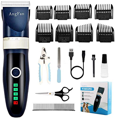 ANGFAN dog clippers professional closeup for precise grooming.