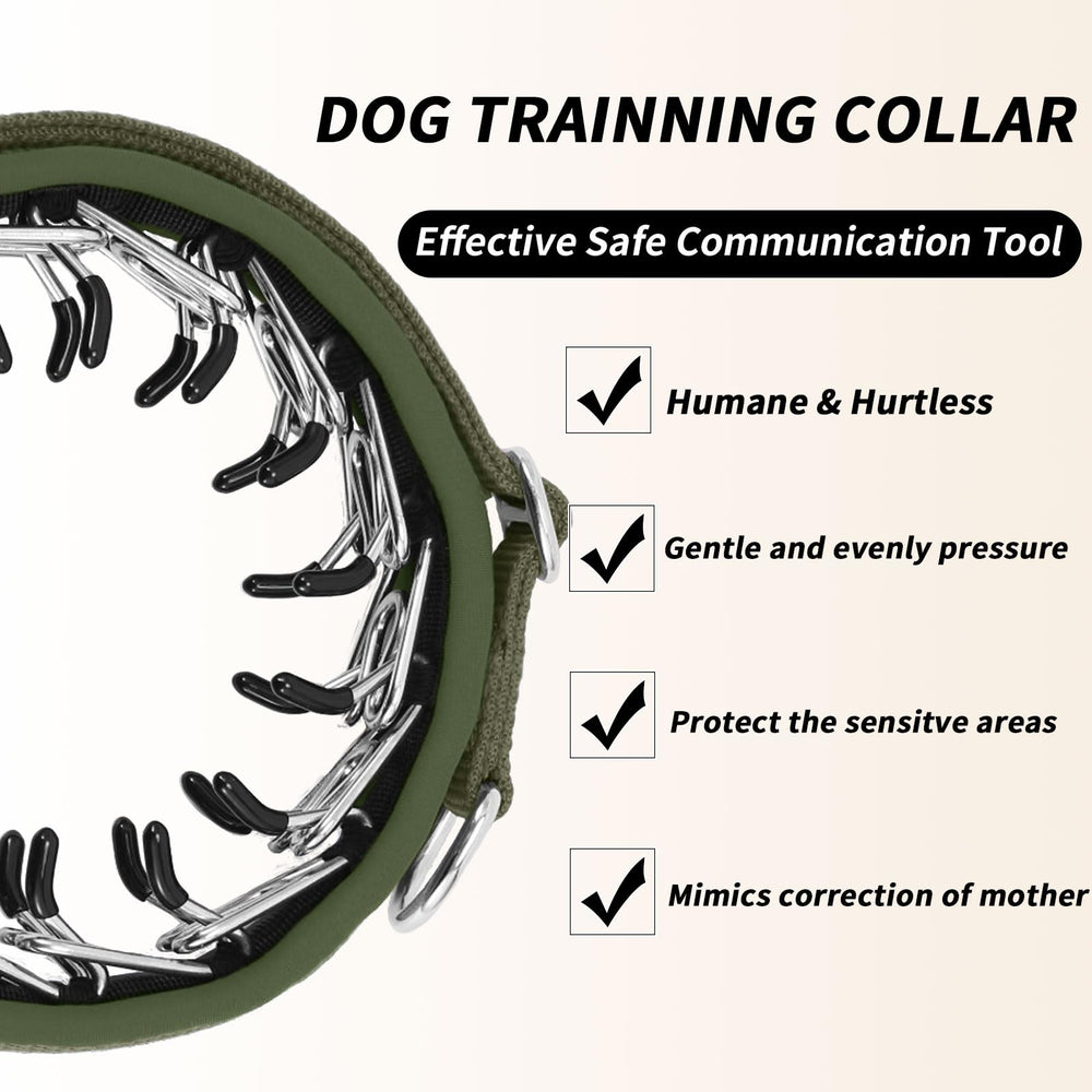 Anglevate Martingale collar Army Green neoprene padding provides comfortable neck protection