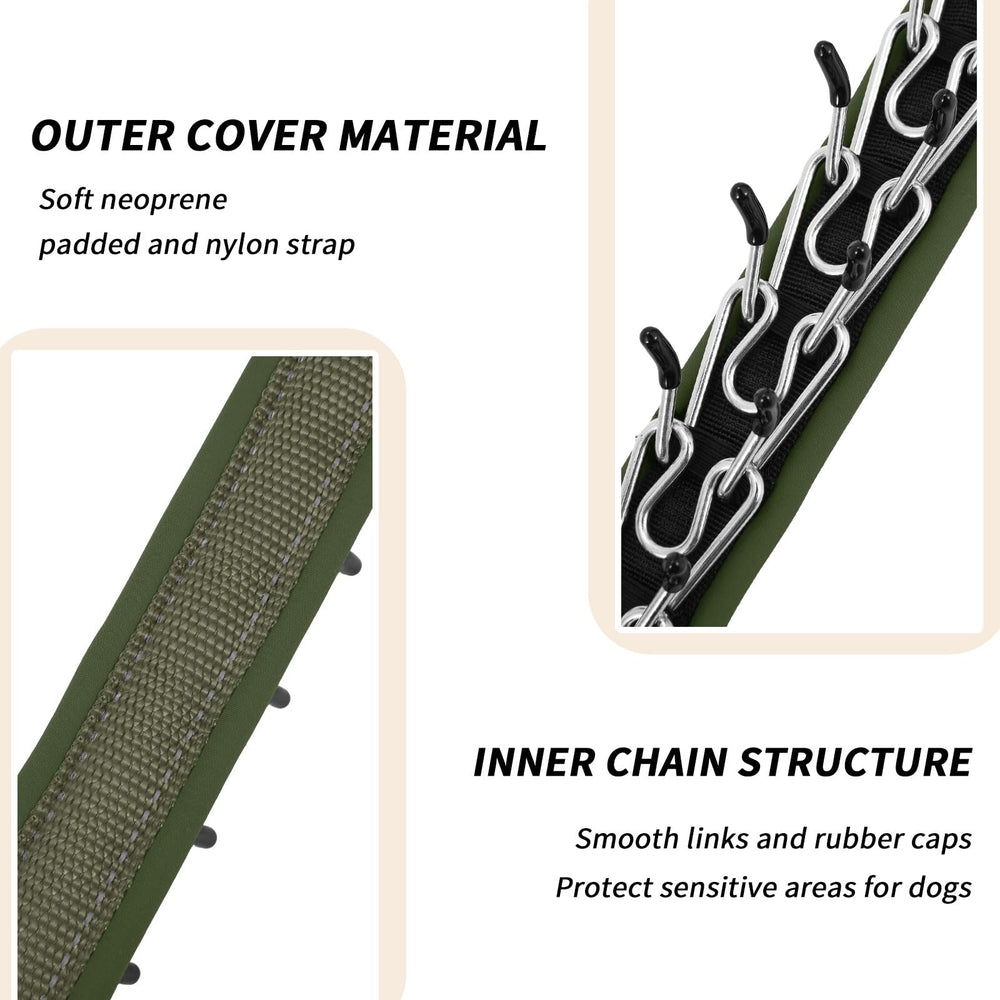 Anglevate Martingale collar Army Green side view showing durable structure for active dogs