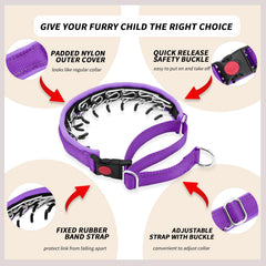 Anglevate Martingale Collar neoprene padding close-up with outer nylon cover for comfort.