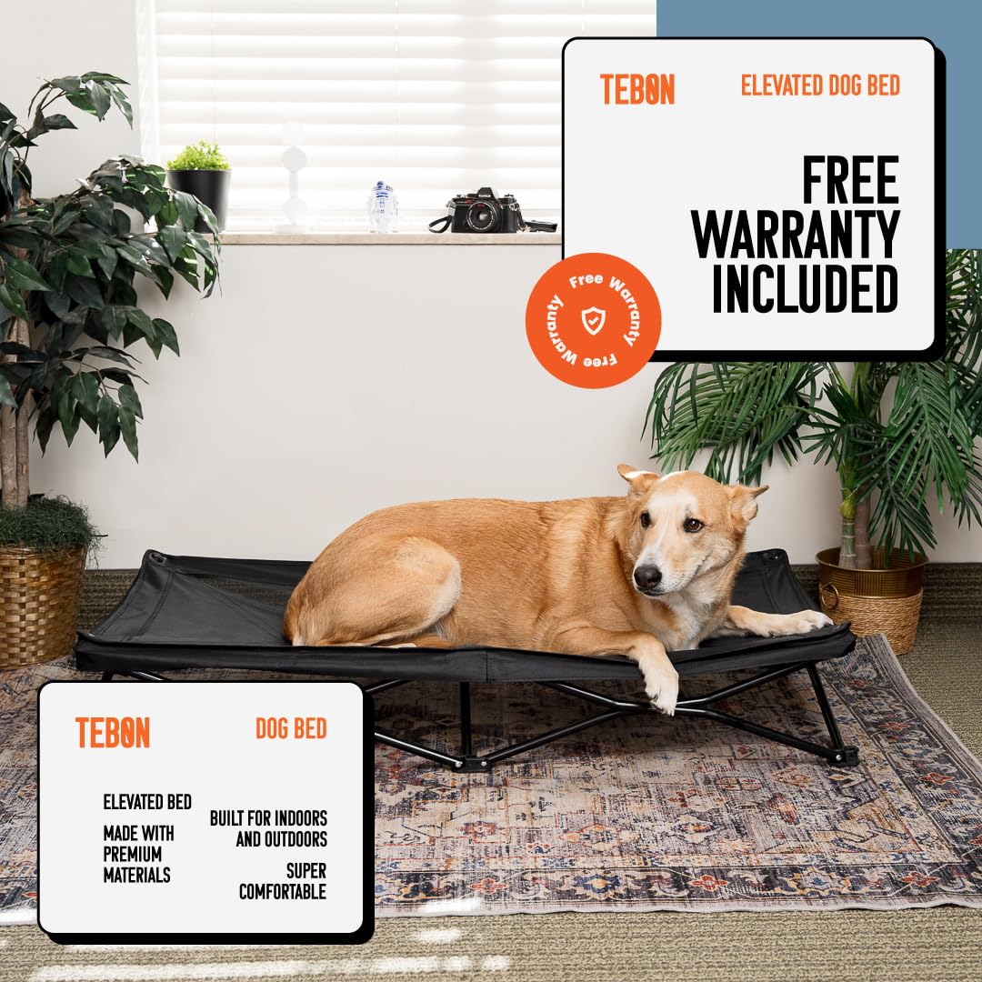 Angora Brands elevated-dog-bed-breathable-mesh close-up highlighting airflow and cooling.