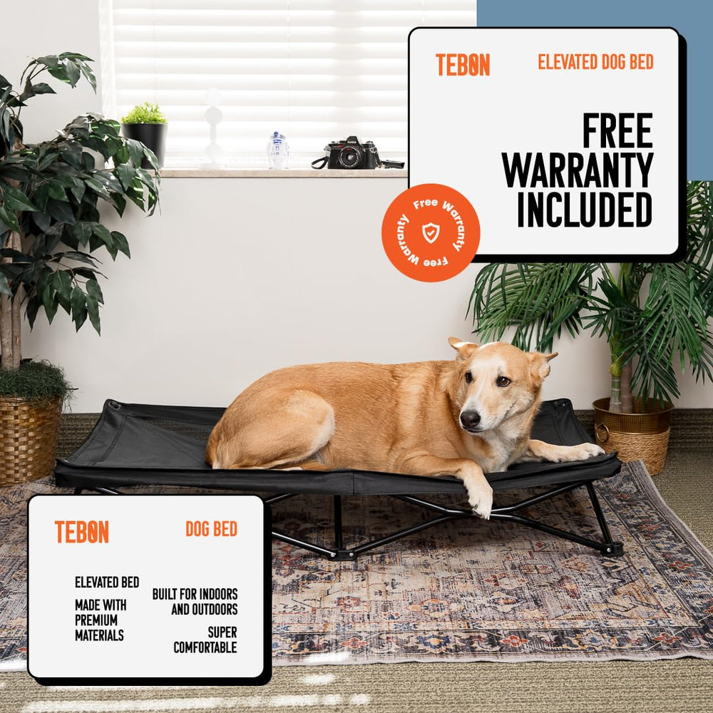 Angora Brands elevated-dog-bed-breathable-mesh close-up highlighting airflow and cooling.