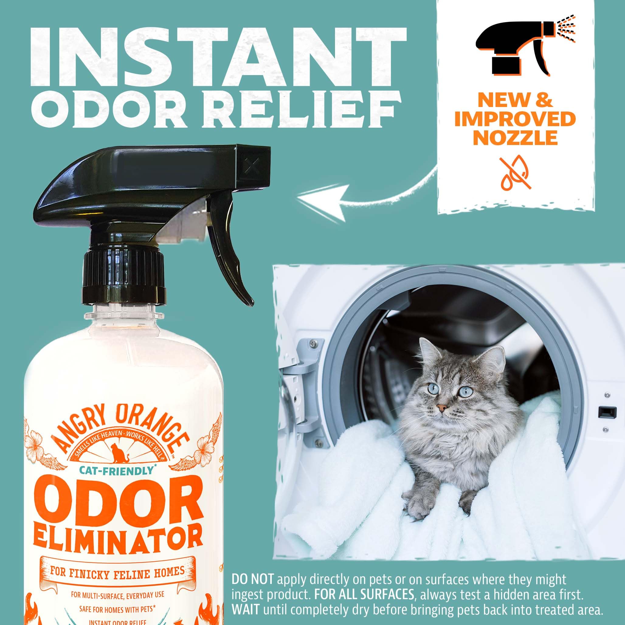 ANGRY ORANGE fresh-scent spray highlights pleasant odor control in rooms