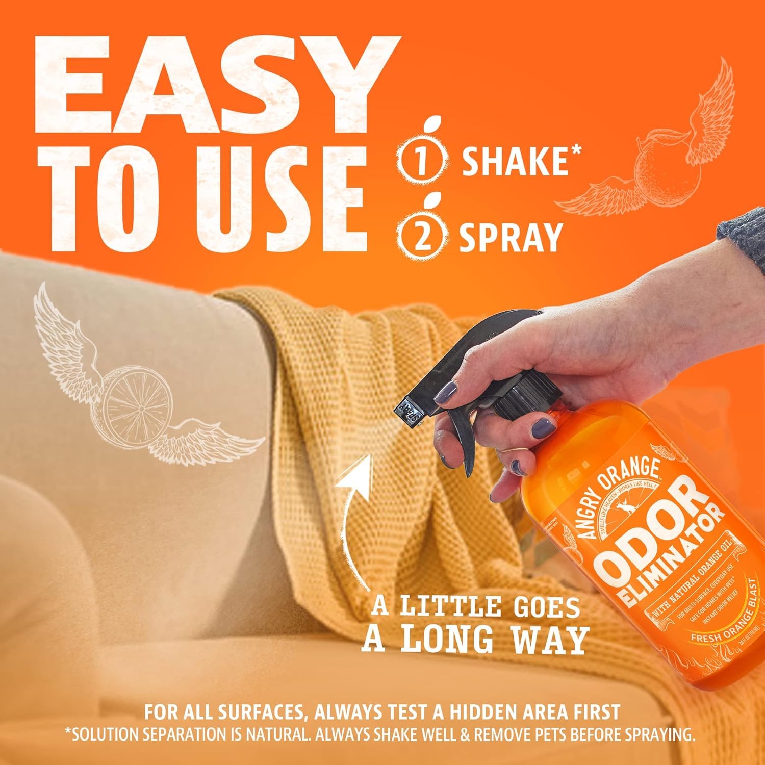 ANGRY ORANGE natural orange oil close-up highlights citrus-powered scent and freshness