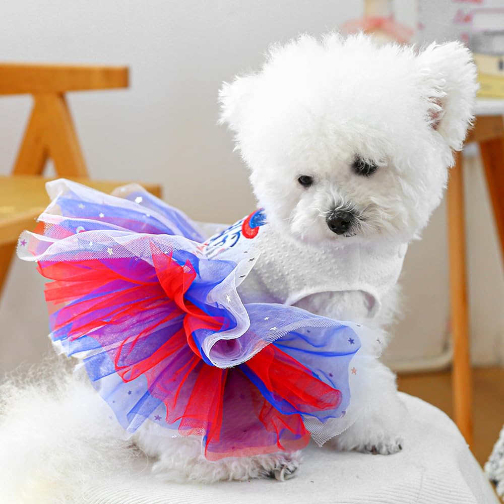 ANIAC-4th-of-july-dress-model on-pet shows patriotic look
