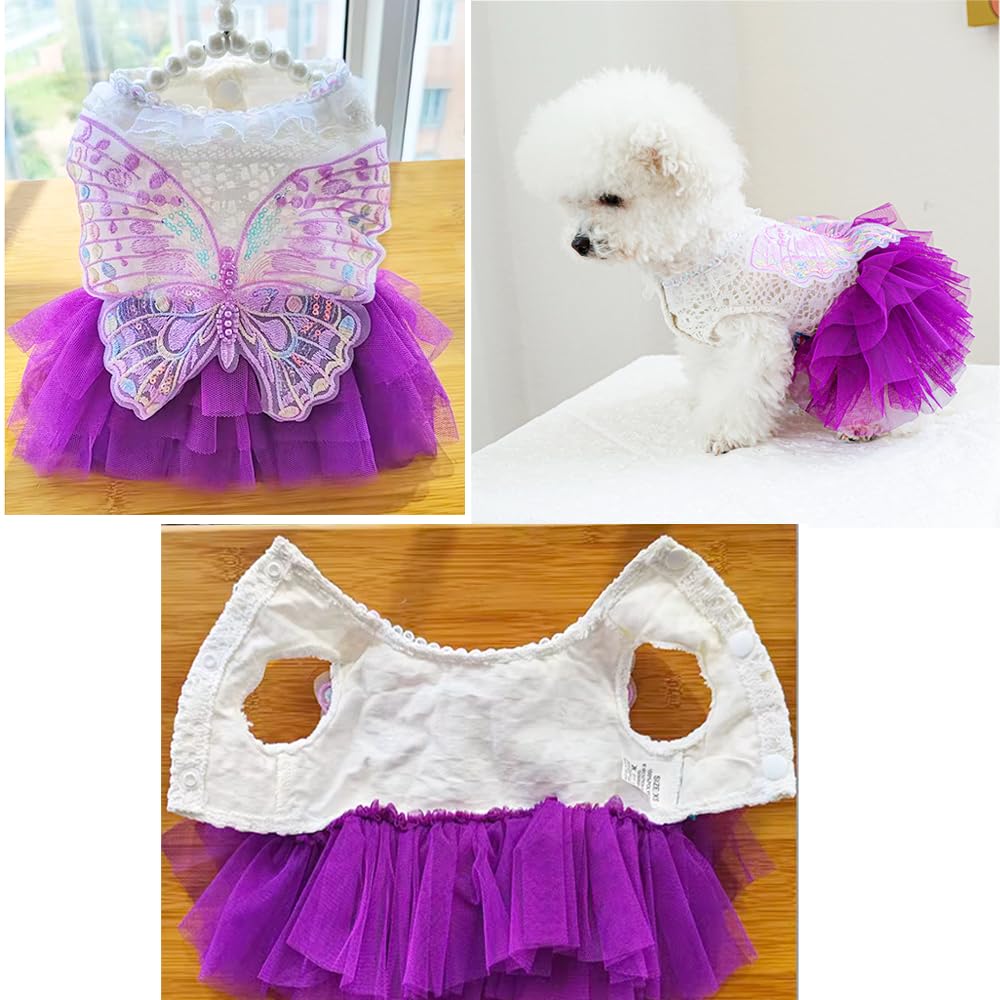 ANIAC Butterfly Dress button design enables easy dressing for pets