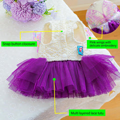 ANIAC Butterfly Dress pearl embellishments add elegance for celebrations