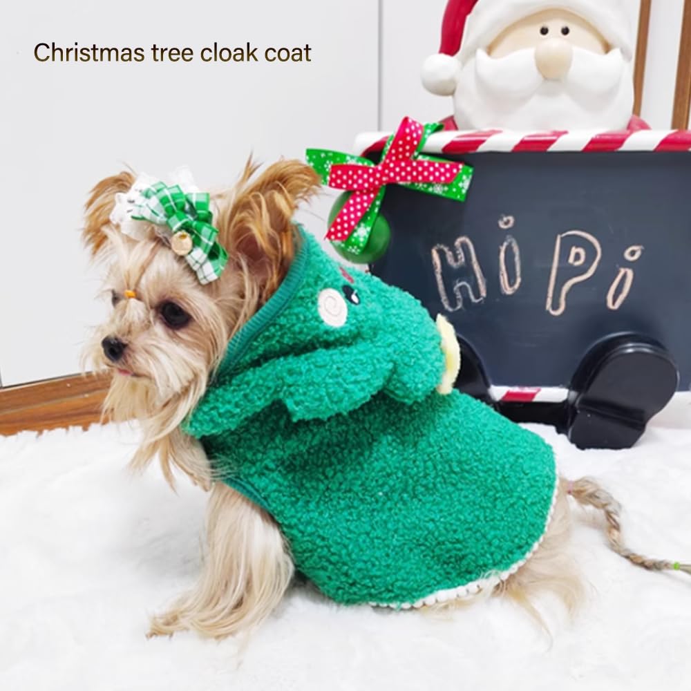ANIAC cat Santa costume with Christmas tree hat for a festive look
