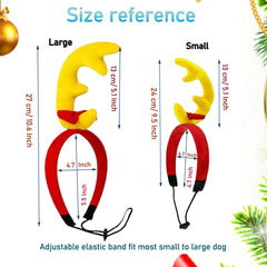 ANIAC dog antlers headband in yellow, packaging design for easy wear