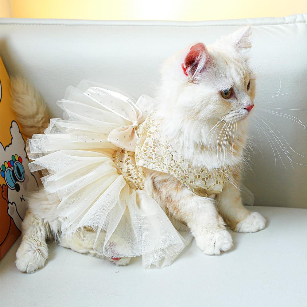 ANIAC dog wedding dress in soft polyester for skin-friendly comfort.