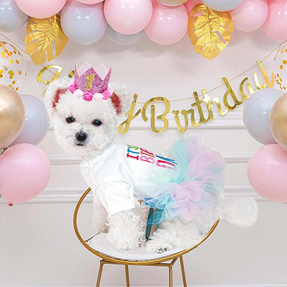 ANIAC puppy lace tutu pink for adorable photo moments