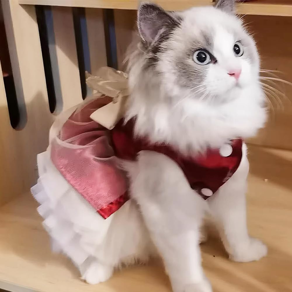 ANIAC Retro Dog Tulle Dress closeup highlights crystal decor and premium fabric