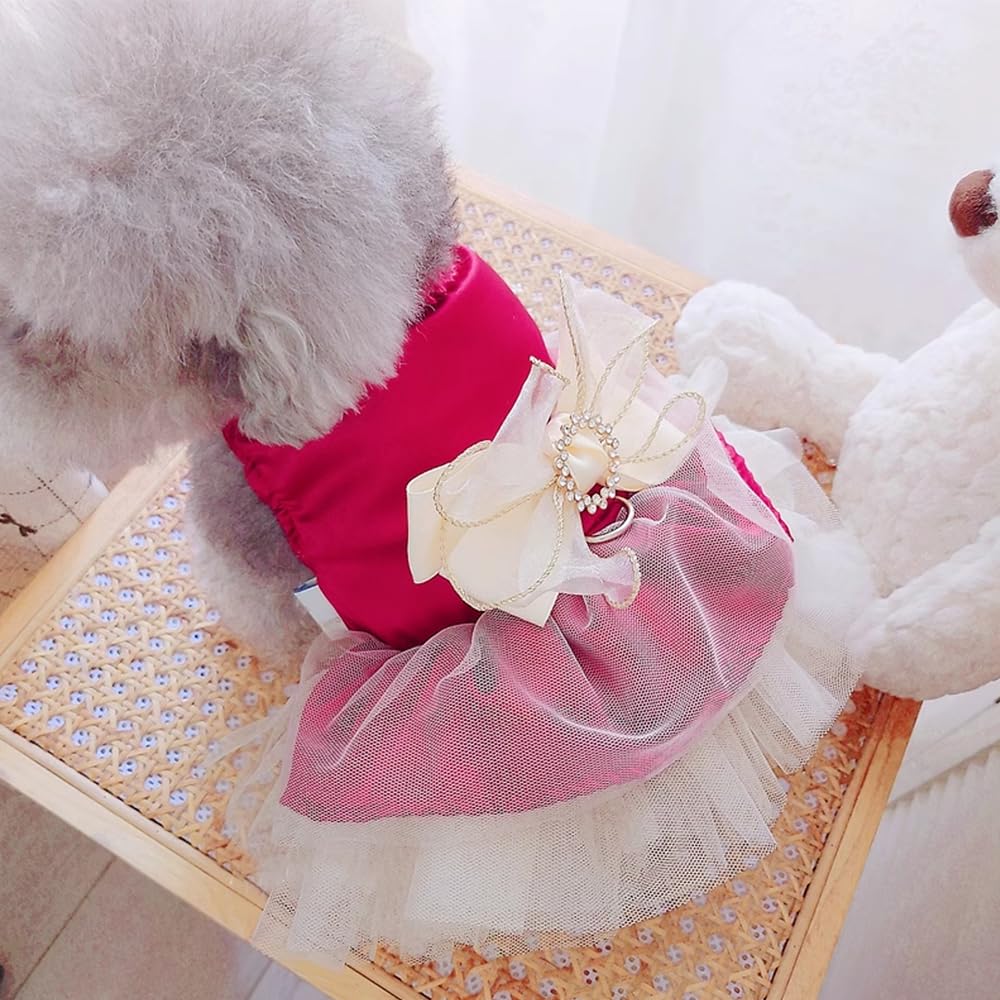 ANIAC Retro Dog Tulle Dress crystal detail for special occasions