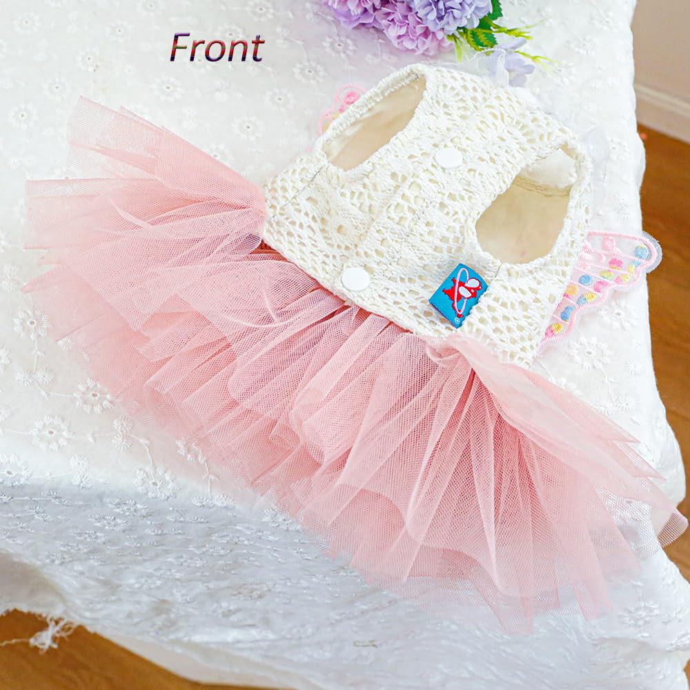 ANIAC pink dress for small dogs at weddings and birthdays with flair.