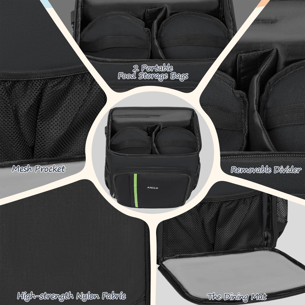ANILD ergonomic textured strap and breathable back panel for comfortable carrying.