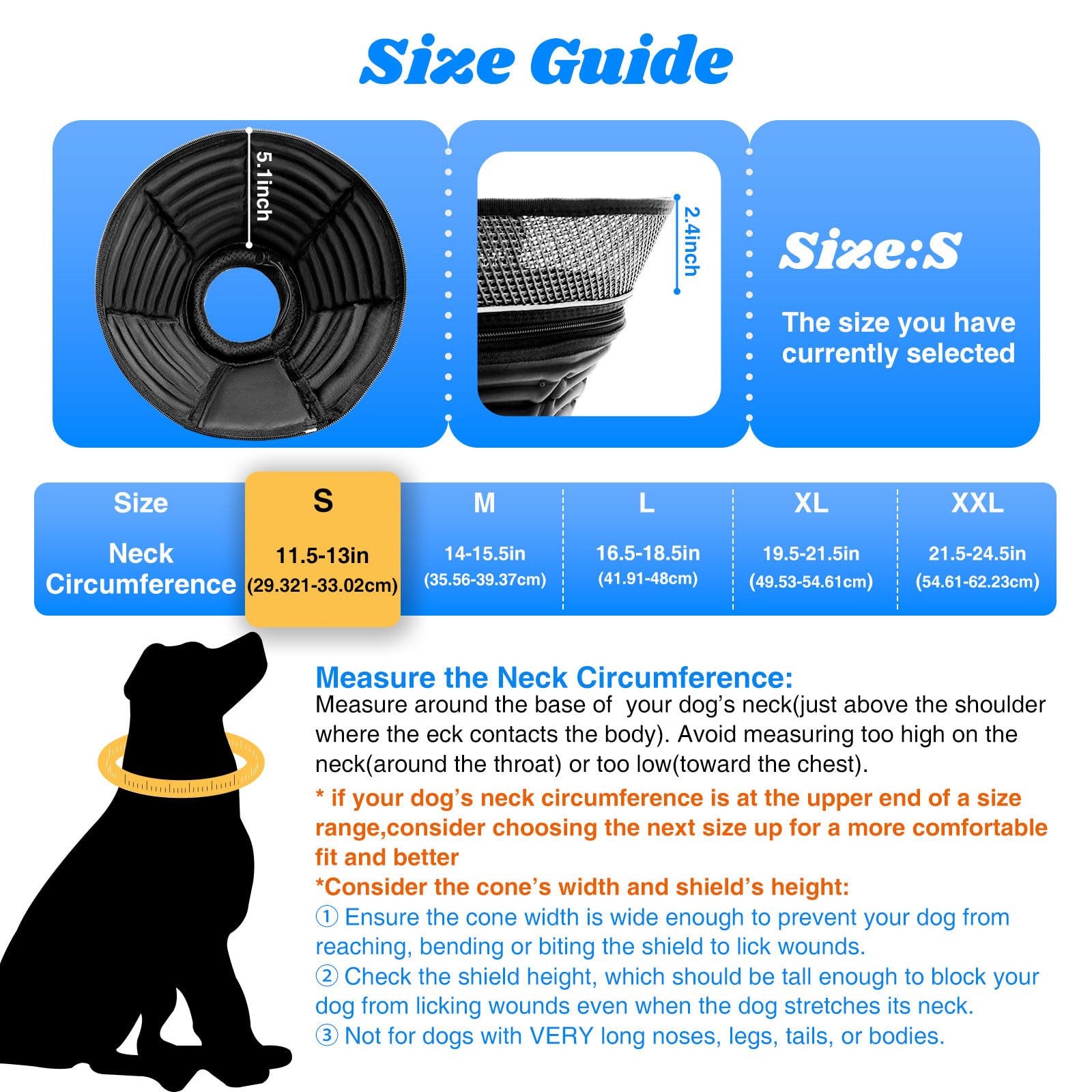 AnimaCure dog cone shield detachable demonstrates flexible protection against licking
