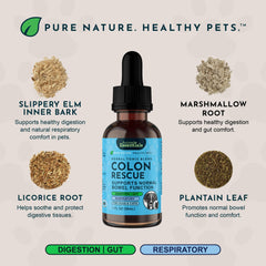 Animal Essentials Colon Rescue stirred into water for easy administration.
