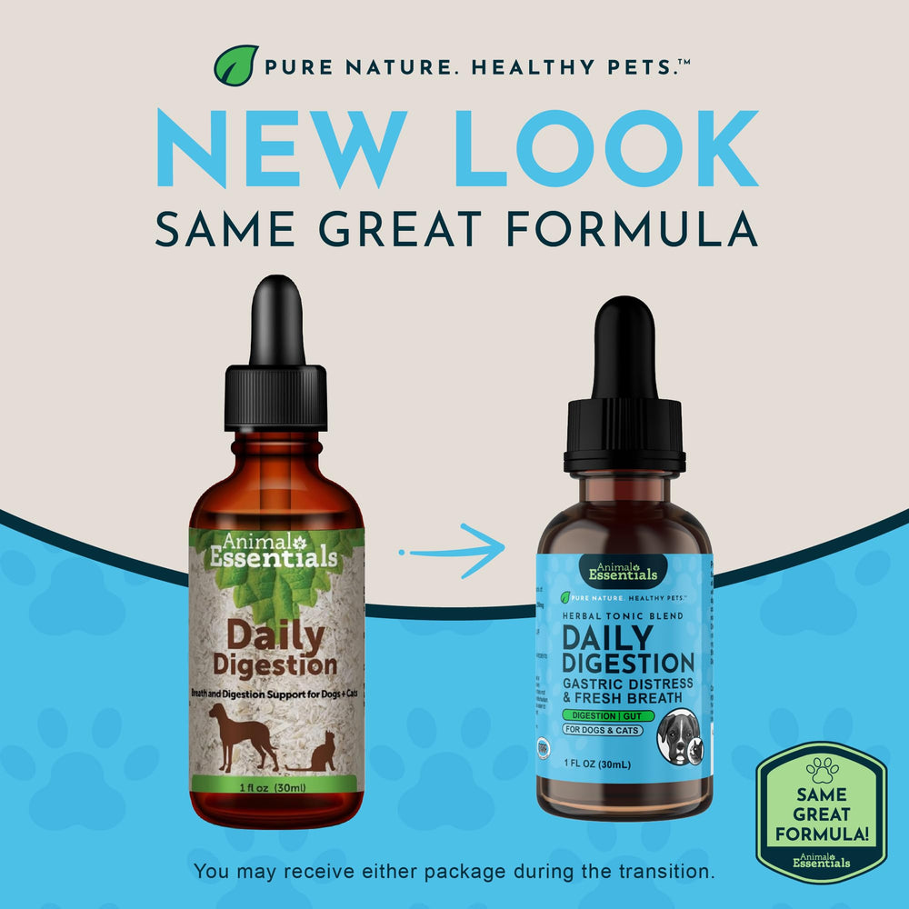 Animal Essentials daily-digestion-dogs-cats-liquid-supplement-dosing-syringe shows easy direct administration.