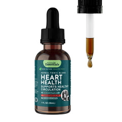 Animal Essentials Heart Health dog bottle demonstrates easy daily heart-support routine.