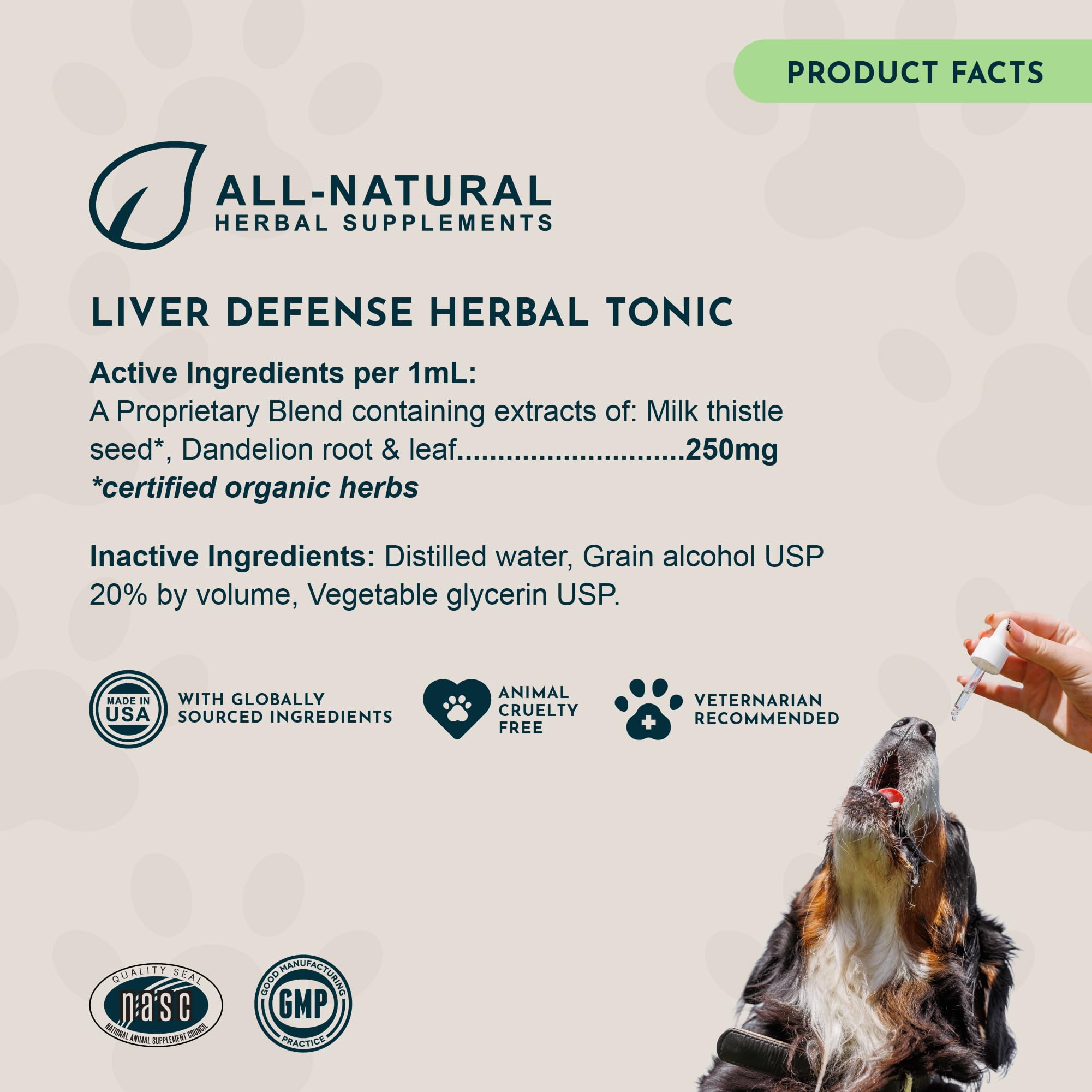 Veterinarian-formulated Animal Essentials Liver Defense for natural pet care