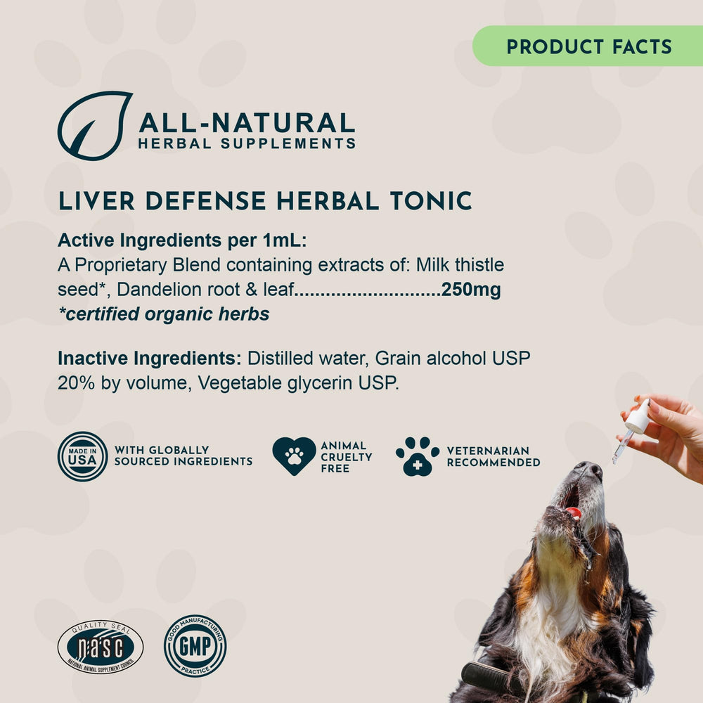 Veterinarian-formulated Animal Essentials Liver Defense for natural pet care