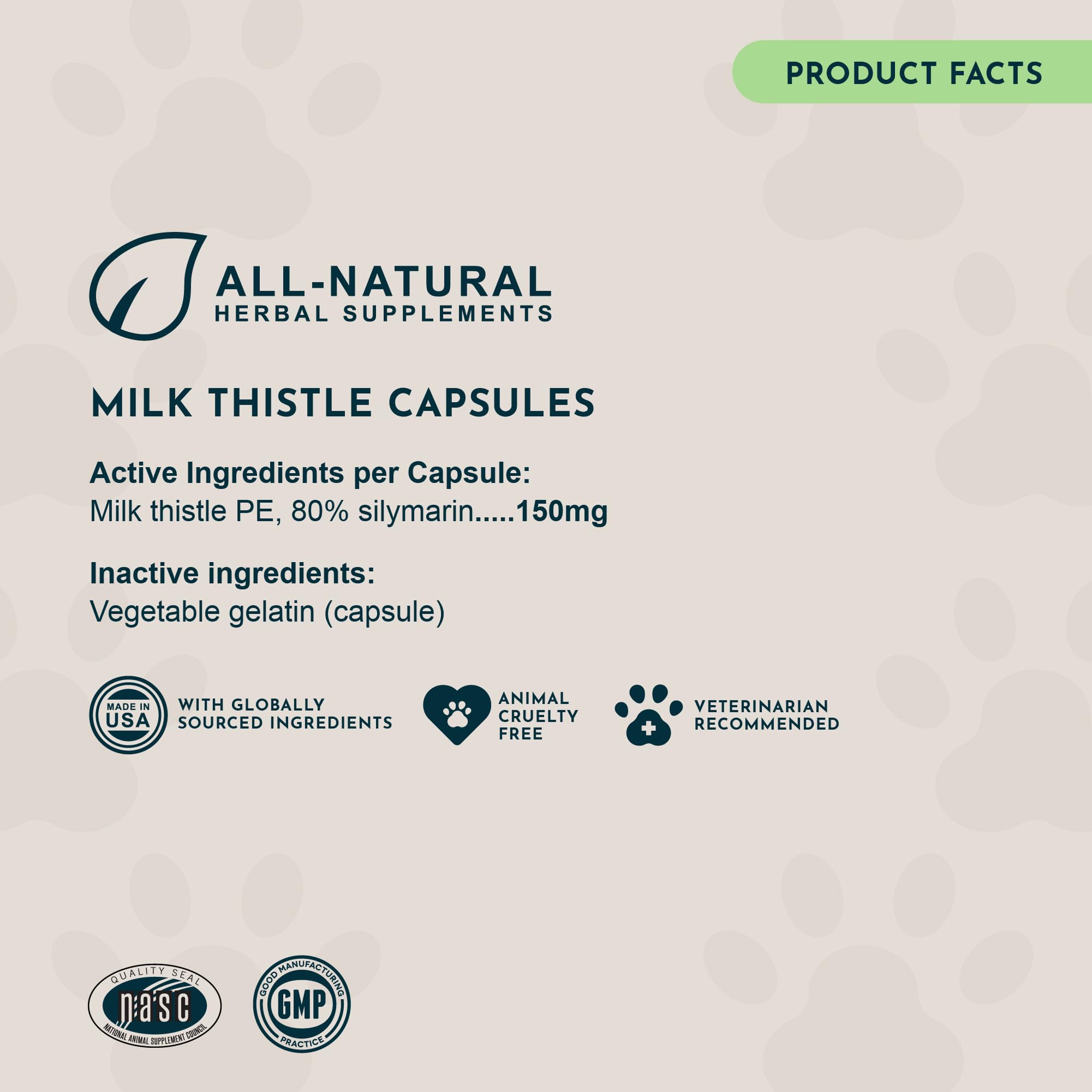 Animal Essentials Milk Thistle packaging display shows 30-count bottle for daily use.