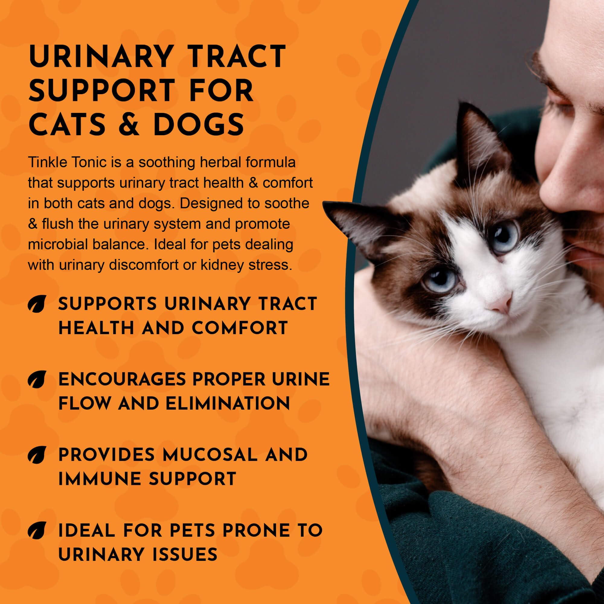 Animal Essentials Tinkle Tonic used with cats and dogs for urinary support.