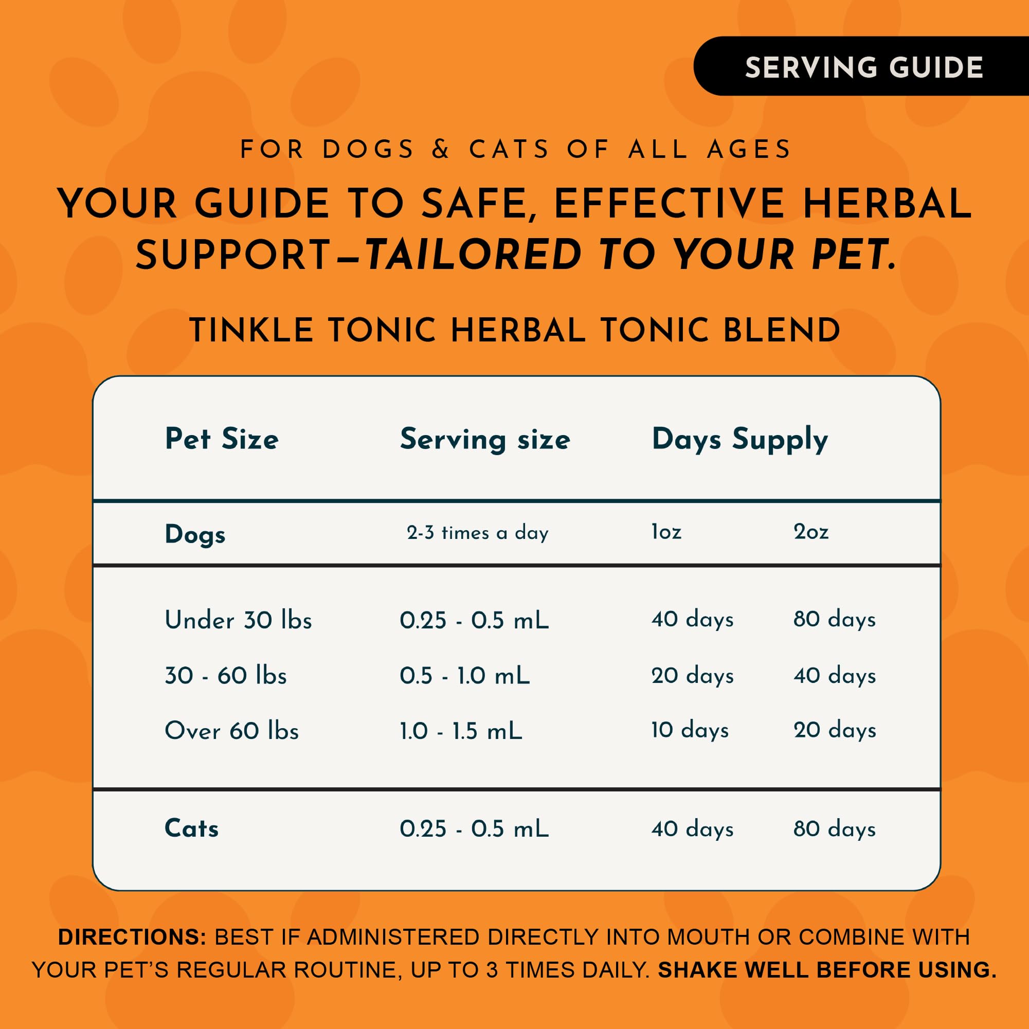 Animal Essentials Tinkle Tonic ingredients herb blend emphasizes marshmallow and others for urinary wellness