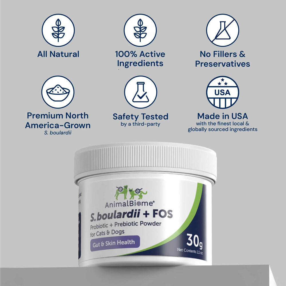 AnimalBiome FOS prebiotic powder supporting gut health and digestion