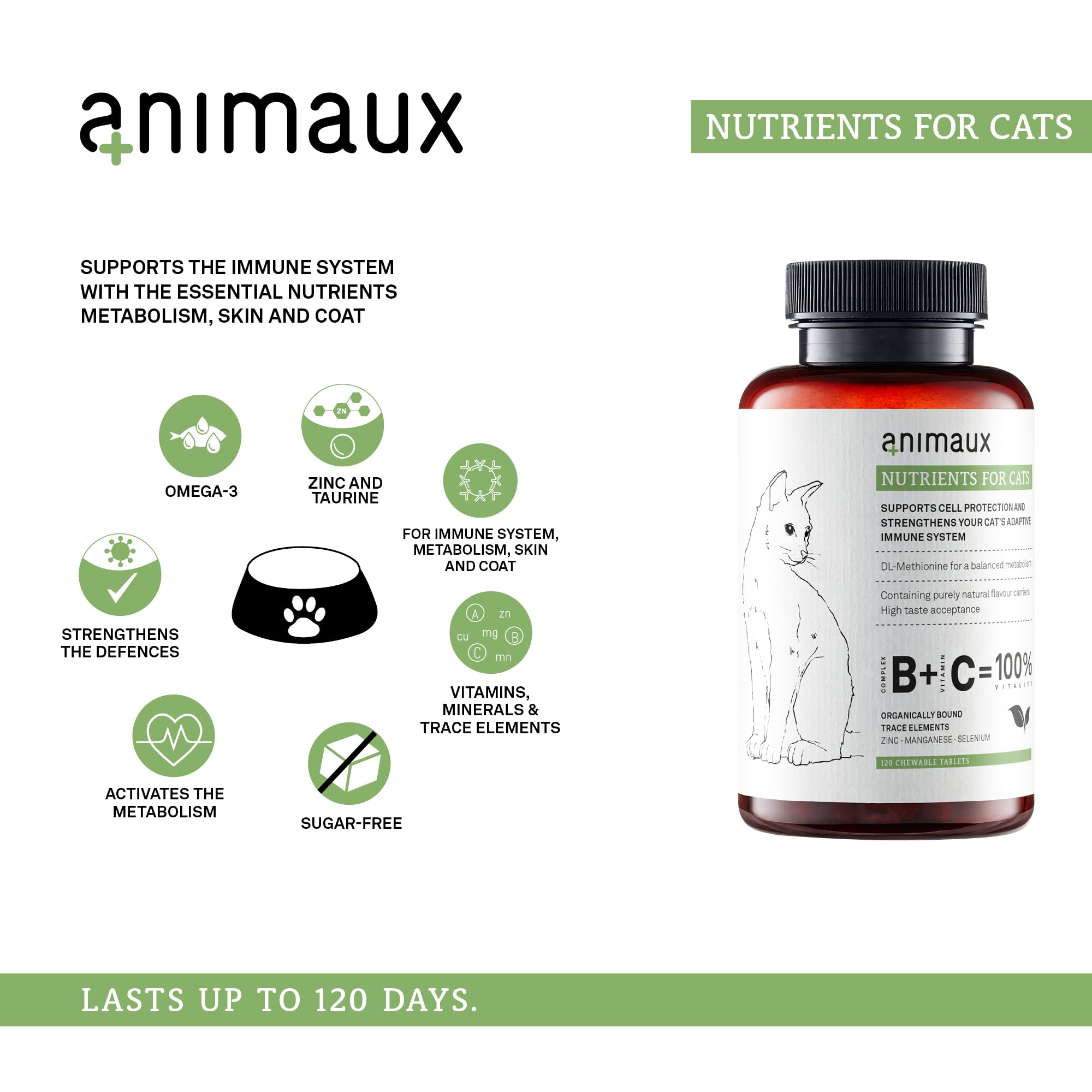animaux nutrients for cats coat shine: promotes healthy fur and vibrant appearance